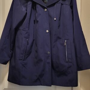 Coldwater Creek Deep Blue Trench Coat